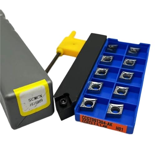 1 stücke SCMCN1212H09 SCMCN1616H09 SCMCN2020K09 SCMCN2525M09 Wende Drehmaschine Drehen Werkzeug Halter + 10 stücke CCMT09T304 Hartmetall Einsätze(SCMCN1616H09-AK H01) von TAOMENJS