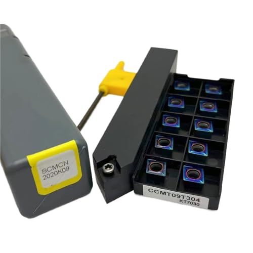 1 stücke SCMCN1212H09 SCMCN1616H09 SCMCN2020K09 SCMCN2525M09 Wende Drehmaschine Drehen Werkzeug Halter + 10 stücke CCMT09T304 Hartmetall Einsätze(SCMCN2020K09-KT7030) von TAOMENJS