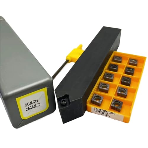1 stücke SCMCN1212H09 SCMCN1616H09 SCMCN2020K09 SCMCN2525M09 Wende Drehmaschine Drehen Werkzeug Halter + 10 stücke CCMT09T304 Hartmetall Einsätze(SCMCN2525M09-VP15TF) von TAOMENJS