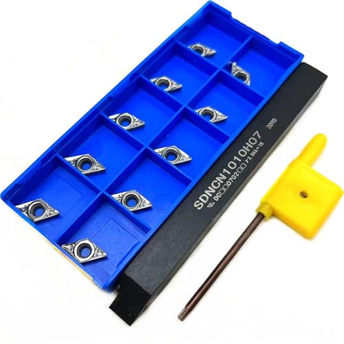 1 stücke SDNCN1010H07 SDNCN1212H07 SDNCN161H07 Wende Drehmaschine Hartmetall Drehen Werkzeug Halter Mit 10 stücke DCMT070204 Hartmetall Einsätze(SDNCN1010H07,DCGT070204 AK H01) von TAOMENJS