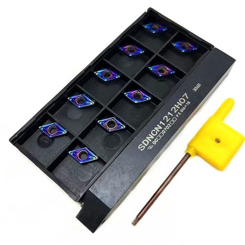 1 stücke SDNCN1010H07 SDNCN1212H07 SDNCN161H07 Wende Drehmaschine Hartmetall Drehen Werkzeug Halter Mit 10 stücke DCMT070204 Hartmetall Einsätze(SDNCN1212H07,DCMT070204 KT7030) von TAOMENJS