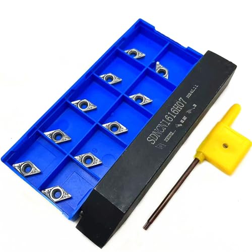 1 stücke SDNCN1010H07 SDNCN1212H07 SDNCN161H07 Wende Drehmaschine Hartmetall Drehen Werkzeug Halter Mit 10 stücke DCMT070204 Hartmetall Einsätze(SDNCN161H07,DCGT070204 AK H01) von TAOMENJS