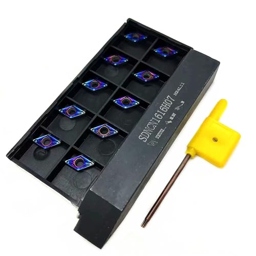 1 stücke SDNCN1010H07 SDNCN1212H07 SDNCN161H07 Wende Drehmaschine Hartmetall Drehen Werkzeug Halter Mit 10 stücke DCMT070204 Hartmetall Einsätze(SDNCN161H07,DCMT070204 KT7030) von TAOMENJS