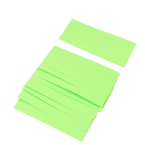 20/50/100 Stück blaue Batterie-Wrap-PVC-Schrumpfschlauch, flache Breite 28,5 mm, Länge 70 mm, Isolier-Schrumpfschlauch(Light Green,100Pcs) von TAOMENJS
