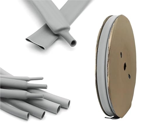 Grauer Schrumpfschlauch, Verhältnis 3:1, 2,4–50 mm Durchmesser, Drahtkabel, mit Klebstoff ausgekleidet, doppelwandiger Schlauch, 1–20 Meter, Polyolefin-Hülle(50mm,5 meters) von TAOMENJS
