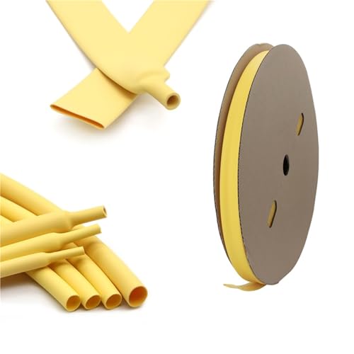 Schrumpfschlauch im Verhältnis 3:1, gelb, 1,6–39 mm Durchmesser, mit Klebstoff ausgekleidet, doppelwandiger Schrumpfschlauch, 1–20 m, Polyolefin-Kabelhülle(2.4mm,10 meters) von TAOMENJS