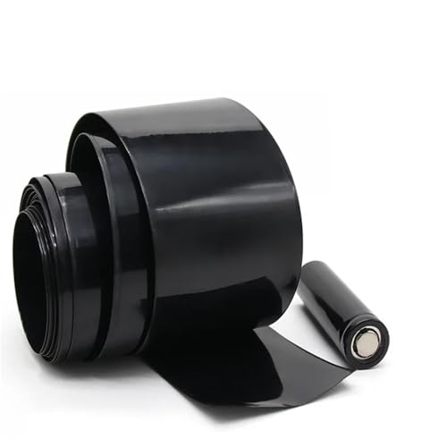 Schwarzer PVC-Schrumpfschlauch zur Batterieumwicklung, 200–500 mm Breite, flacher Isolier-Schrumpfschlauch zur Batterieisolierung(Width 350mm Dia222mm,8 meters) von TAOMENJS