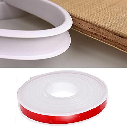 Kantenumleimer Selbstklebend, Furniture Veneer Edge Tape Edging, Umleimer, Zierleiste Selbstklebend, U-Förmig TPE Kantenumleimer für Schrankreparatur, Möbelrestaurierung und Renovierung (5m×18mm,Weiß) von TAOQILE