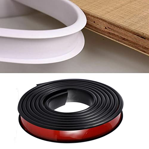 Kantenumleimer Selbstklebend, Furniture Veneer Edge Tape Edging,Umleimer,Zierleiste Selbstklebend,U-Förmig TPE Kantenumleimer für Schrankreparatur, Möbelrestaurierung und Renovierung (3m×12mm,Schwarz) von TAOQILE