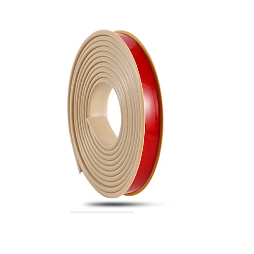 Kantenumleimer für Möbelbauplatten und Regalbrett,Kantenumleimer Selbstklebend, U-Förmig TPE Kantenumleimer, zum Abziehen und Aufkleben, TPE Self Adhesive Furniture Edging Tape (5m×16mm,Khaki) von TAOQILE