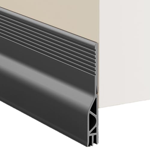Luftzugstopper für Türen Silikon Windstopper für Schallschutz Kälteschutz,Türbodendichtung Haustür,Türdichtung Zugluftstopper Selbstklebend,Zugluftstopper für Türen (Grau,1m) von TAOQILE