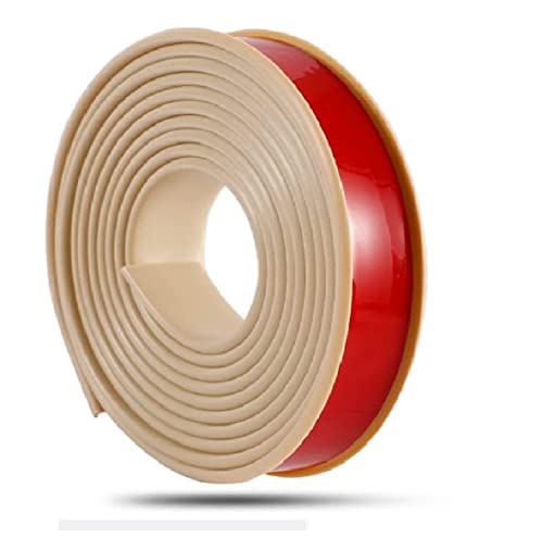 TAOQILE Kantenumleimer für Möbelbauplatten und Regalbrett,Kantenumleimer Selbstklebend, U-Förmig TPE Kantenumleimer, zum Abziehen Aufkleben, Self Adhesive Furniture Edging Tape (5m×28mm,Khaki) von TAOQILE