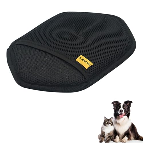 TAOQILE Tierhaarentfernungshandschuh für Katzen & Hunde, Fellmagnet Handschuhe - Doppelseitige Fellpflegehandschuhe, Tierhaarentferner Handschuh,Wiederverwendbarer, mit Anti-Statik-Funktion (Schwarz) von TAOQILE