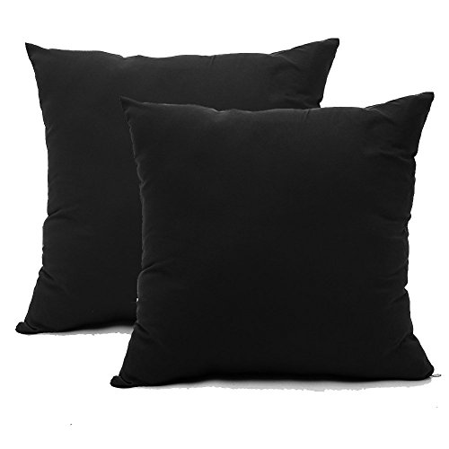 TAOSON 100% Baumwolle Fadenzahl 300 Weiß Chevron Zig Zag Voller Länge Reißverschluss Körper Kissen Fall Nur Cover Kein Einsatz 53,3 x 137,2 cm European - 2 Pack Schwarz von TAOSON