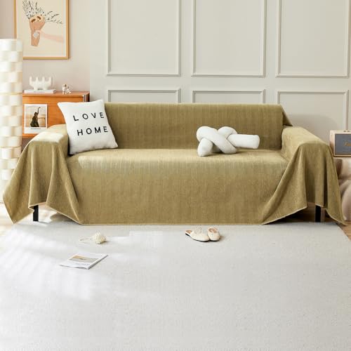 TAOTAOGO Sofaüberzug für 2/3/4 Sitzer, L-förmige Ecksofas, Fischgrätmuster Einfarbige Chenille Sofa Überwurfdecke, Waschbar Sofaüberwurf, Couchüberzug mit Quasten B Gelb 180x380cm TAOTAOGO Sofaüberzug für 2/3/4 Sitzer, L-förmige Ecksofas, Fischgrätmuster Einfarbige Chenille Sofa Überwurfdecke, Waschbar Sofaüberwurf, Couchüberzug mit Quasten B Gelb 180x380cm von TAOTAOGO
