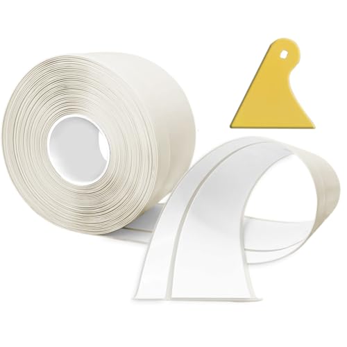 Weichsockelleiste Selbstklebend, 12M PVC küchenabschlussleiste 50x20mm, Sockelleiste Selbstklebende für Küche und Badezimmer 5x2 Beige von TAOYIO