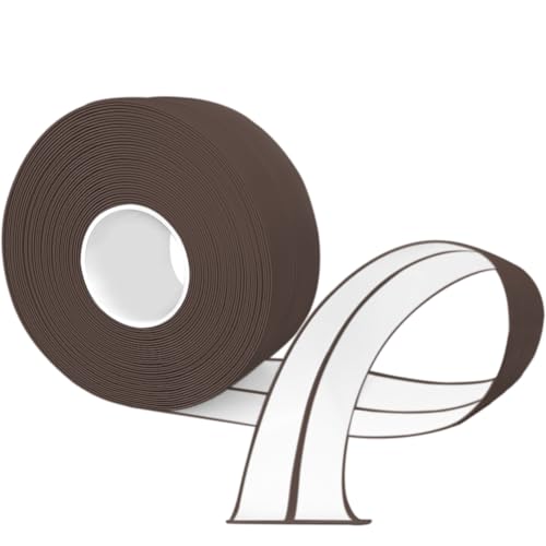 Weichsockelleiste Selbstklebend, 6M PVC küchenabschlussleiste 20x20mm, Sockelleiste Selbstklebende für Küche und Badezimmer 2x2 braun von TAOYIO