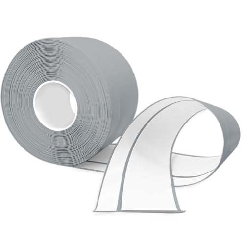 Weichsockelleiste Selbstklebend, 6M PVC küchenabschlussleiste 50x20mm, Sockelleiste Selbstklebende für Küche und Badezimmer 5x2 grau Weichsockelleiste Selbstklebend, 6M PVC küchenabschlussleiste 50x20mm, Sockelleiste Selbstklebende für Küche und Badezimmer 5x2 grau von TAOYIO