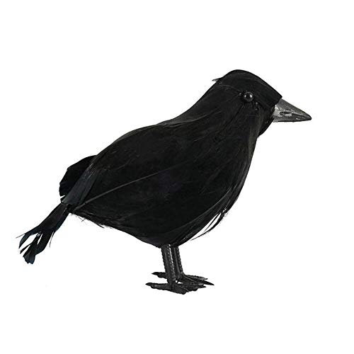 TAOYUN Halloween Krähe Prop Schwarz Realistischer Rabe Künstliche Federvögel für Spooky Party Home Garden Decor von TAOYUN