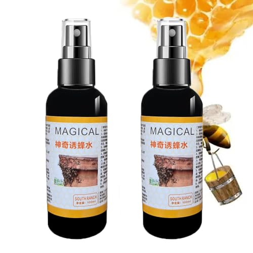 100 ml Bienen-Lockstoffspray, natürlicher Mehrzweck-Zimmermanns-Lockstoffköder, effektiver, benutzerfreundlicher Bienenköder, tragbarer Bienenköder für Bienen (2Stück) von TAOZHIYAO