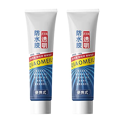 150g Transparente Wasserdichte Dichtungsmasse, Haushalt Dach Bad Toilette Boden Keramikfliesen Spezialkleber Transparente Klebebeschichtung (2Stück) von TAOZHIYAO