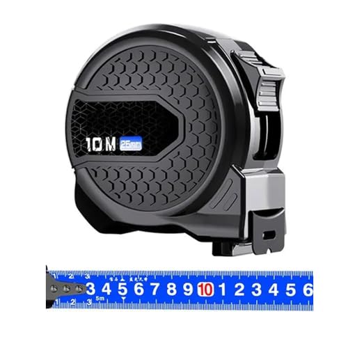 Hohe Präzisionsmessmaßnahmen Messbar 3/5/7,5/10m Messband Messbares Einziehbares Lineal Holzbearbeitung Lineal Messwerkzeuge (10M25MM) von TAOZHIYAO