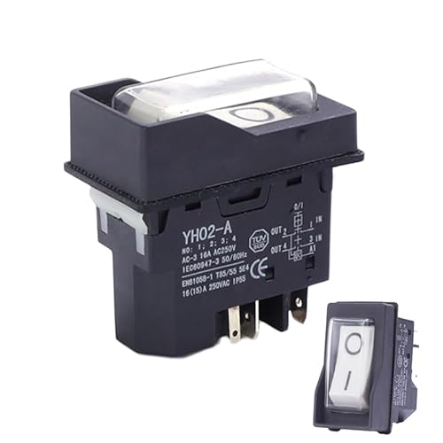 KJD17 250V 5 PIN Wasserdicht Magnetisch Sicherheit Druckknopfschalter, AC 16A Magnetischer Starter Power Sicherheitsschalter, Start Stopp EIN Aus Volt Freigabeschalter KJD17 250V 5 PIN Wasserdicht Magnetisch Sicherheit Druckknopfschalter, AC 16A Magnetischer Starter Power Sicherheitsschalter, Start Stopp EIN Aus Volt Freigabeschalter von TAOZHUGONG