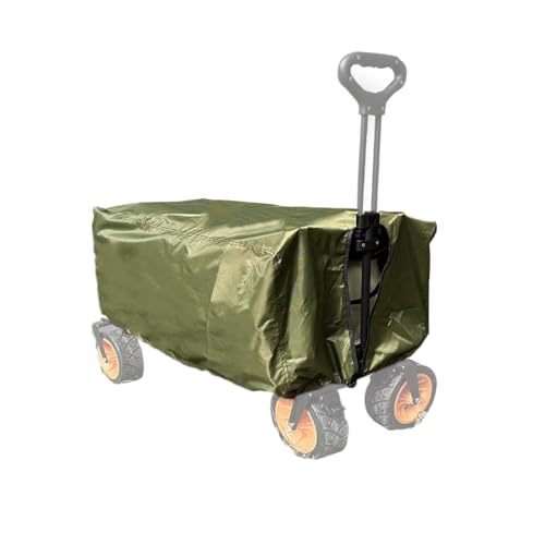 TAOZHUGONG Abdeckung für faltbar Bollerwagen, Wasserdicht Anti-UV Staubdicht, Oxford 210D (Grün) von TAOZHUGONG
