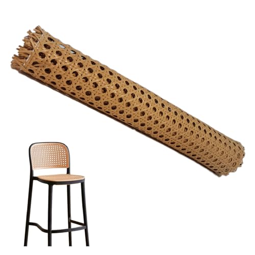 TAOZHUGONG Wiener Geflecht, 100x35cm Schimmelfest Breite Rattan Gurtband, PE Wasserdicht Stuhlgeflecht Rattanstuhl Reparatur Wabengeflecht Stuhl Wiener Geflecht für DIY-Projekte (Kaffee) von TAOZHUGONG