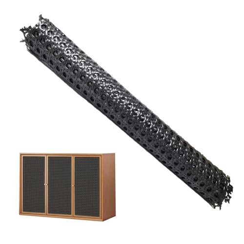 TAOZHUGONG Wiener Geflecht, Schimmelfest Breite Rattan Gurtband, PE Wasserdicht Stuhlgeflecht Rattanstuhl Reparatur Wabengeflecht Stuhl Wiener Geflecht für DIY-Projekte (100 * 35cm - Schwarz) von TAOZHUGONG