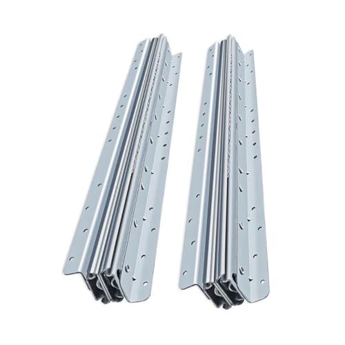 1 Paar Schubladenführungen zur Bodenmontage for Treppenschränke – Vollauszug 400–1000 mm, reibungsloser Betrieb, verschleißfest(White,600-1450MM) von TAPAUVCK