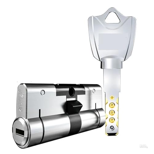 1 Satz Schließzylinder aus Messing nach europäischem Standard – Ein Schlüssel öffnet alle Türschlösser for den Außenbereich for mehr Sicherheit(1 cylinder 1 key 70=35+35) von TAPAUVCK