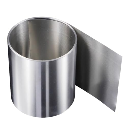 1 Stück 304 Edelstahlfolienstreifen – 50 mm breit, 0,1 mm bis 0,5 mm dick, 1 Meter lang, langlebig und erosionsbeständig(0.2mm) von TAPAUVCK