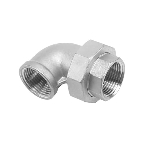 1 Stück 90-Grad-Winkelstück mit BSP-Gewinde SS304, Innen-Innen-Rohrverschraubung, Verbindungsstück – langlebige und vielseitige Sanitärlösung(Tan,1/4in) von TAPAUVCK