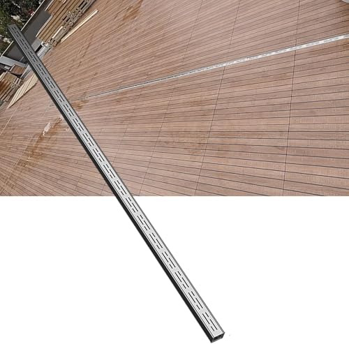 1-teiliges Gartengitter-Set aus Edelstahl 304 – Grabenentwässerungssystem for Pooldecks, langlebige und korrosionsfreie Entwässerungslösung(W5cmxH3cmxL200cm) von TAPAUVCK