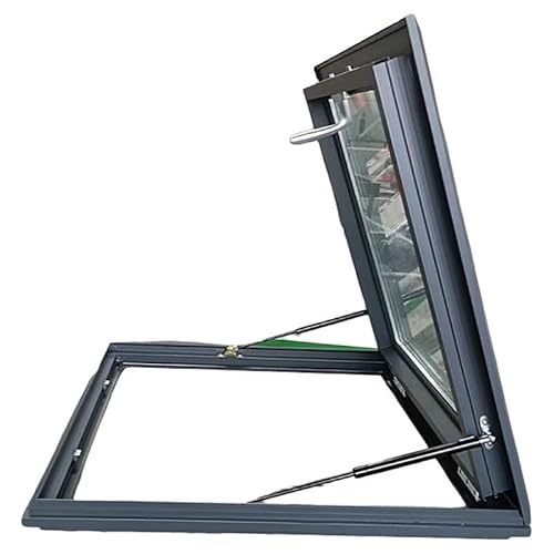1-teiliges Hand-Oberlichtfenster – langlebige Dachluke aus Aluminiumlegierung for Dachböden, Keller, Garagen und Außenbereiche(85x70cm) von TAPAUVCK