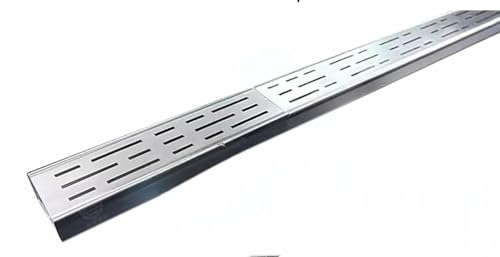 10er-Pack robuste Garten-Entwässerungsgitter aus Edelstahl – langlebige Grabenentwässerungs-Sets for Auffahrten und Höfe im Freien(10cmx3cmx1m) von TAPAUVCK