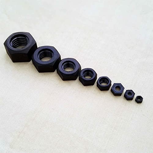 25-teiliges Nylon-Sechskantmuttern-Set – M2 M2,5 M3 M4 M5 M6 M8 M10 M12, metrische isolierte Sechskantmuttern aus Kunststoff mit Gewinde for Bolzen, Schrauben(M2) von TAPAUVCK