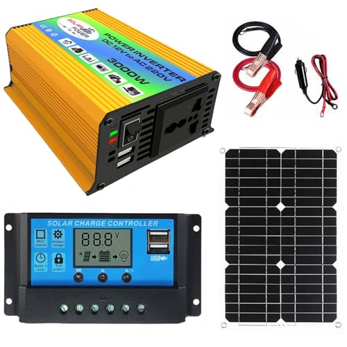 3000-W-Off-Grid-Solarpanel-Kit mit wasserdichtem 18-W-Panel, 30-A-Laderegler, 2 Anschlüssen und LCD-Display for den Heim- und Außenbereich 3000-W-Off-Grid-Solarpanel-Kit mit wasserdichtem 18-W-Panel, 30-A-Laderegler, 2 Anschlüssen und LCD-Display for den Heim- und Außenbereich von TAPAUVCK