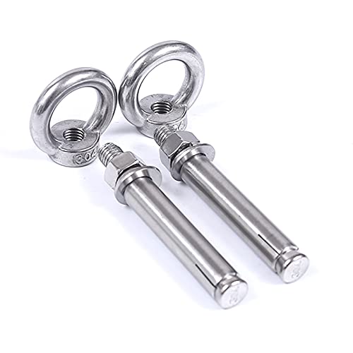 4 Stück M6-Ringschraube aus Edelstahl, Erweiterungs-Ringschraube for Hochleistungs-Betonanwendungen(M6*100) von TAPAUVCK
