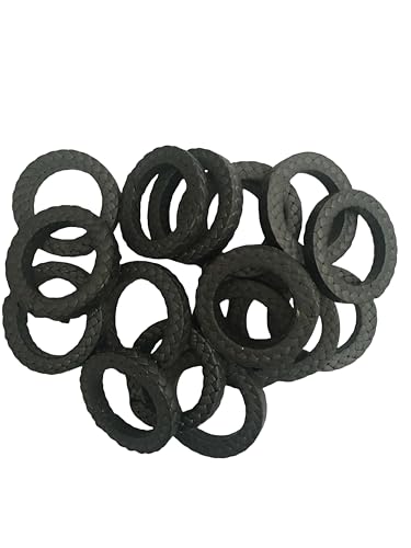 GemmySeal Stopfbuchsenpackungsringe aus reinem Graphit und PTFE-Faser – 10er-Pack for Hochdruckventile und -pumpen(OD54*ID38*8mmT) von TAPAUVCK