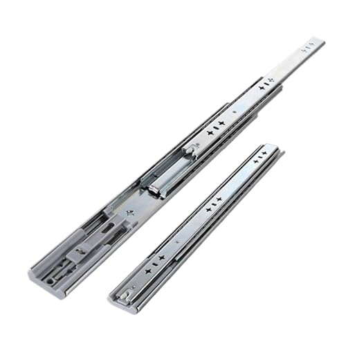 Robuste Schubladenführungen mit Verriegelung, 25–135 cm – geräuschlose Führungsschienen aus Edelstahl for Schränke und Möbel (1 Paar)(Lock,45CM) von TAPAUVCK