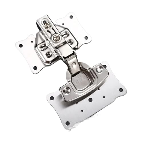 Scharnier-Reparaturplatte aus Edelstahl for Schranktüren – sanftes Schließen, einfache Installation, langlebig und korrosionsbeständig(1pcs C With 6 Screws) von TAPAUVCK