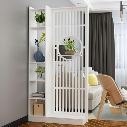 TAPAUVCK 1 Set minimalistisches Raumteiler-Bücherregal – Aufbewahrungsschrank for das Home Office – stilvolles Ausstellungsregal for die Eingangshalle(80x30x191cm) von TAPAUVCK