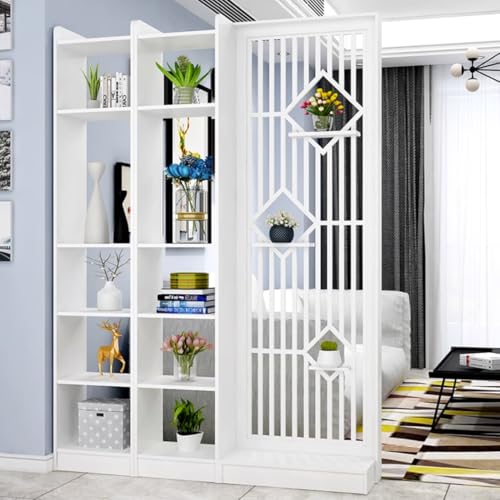 TAPAUVCK 1 Set stilvoller freistehender Raumteiler mit Regalen – multifunktionaler Sichtschutz und Bücherregal for Zuhause und Büro(130x30x200cm) von TAPAUVCK