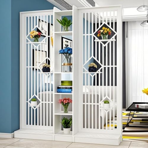 TAPAUVCK 1 Set stilvoller freistehender Raumteiler mit Regalen – multifunktionaler Sichtschutz und Bücherregal for Zuhause und Büro(150x30x200cm) von TAPAUVCK