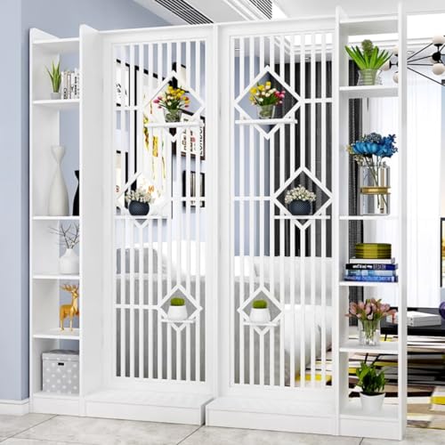 TAPAUVCK 1 Set stilvoller freistehender Raumteiler mit Regalen – multifunktionaler Sichtschutz und Bücherregal for Zuhause und Büro(160x30x190cm) von TAPAUVCK