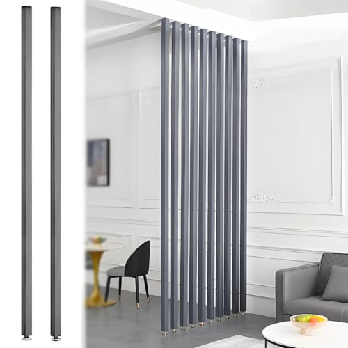 TAPAUVCK Höhenverstellbarer Raumteiler aus Holz – stilvolle Sichtschutzwand for den Heim- und Bürogebrauch(2PCS 205cm) von TAPAUVCK
