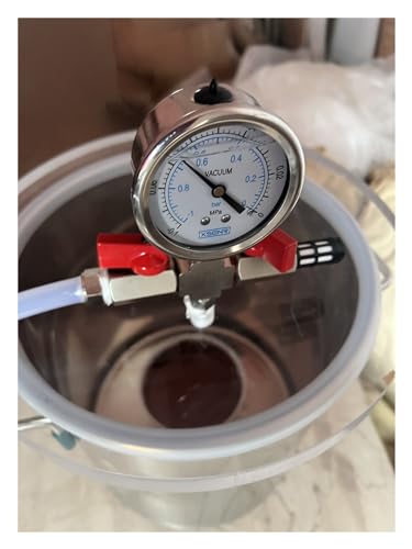 Vakuum-Entgasungskammer-Kit aus Edelstahl mit durchsichtigem Acryldeckel – 6 l bis 98 l Fassungsvermögen, präzises Vakuummeter, einfache Installation(21L(30x30cm)) von TAPAUVCK