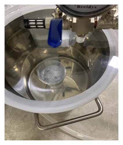 Vakuumkammer aus Edelstahl for Epoxidharzguss – 6 l bis 100 l Fassungsvermögen mit durchsichtigem Acryldeckel und präzisem Vakuummeter(20 L) von TAPAUVCK